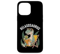 Carcasa para iPhone 13 Pro MAX Lector de Libros de meteoritos de Lectura de Dinosaurios relajados Funny Dino