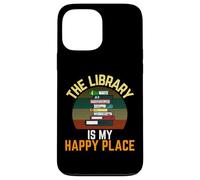 Carcasa para iPhone 13 Pro MAX Lector Vintage The Library Is My Happy Place, Bibliotecario Retro