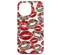 Carcasa para iPhone 13 Pro MAX Leopard Lipstick Lips Kiss Kisses Cheetah Y2K Mujeres Niñas