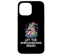 Carcasa para iPhone 13 Pro MAX Let The Shenanigans Begin St Patricks Flamingo Mardi Gras