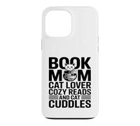 Carcasa para iPhone 13 Pro MAX Libro Mamá Amante De Gatos Lecturas Acogedoras Y Abrazos De