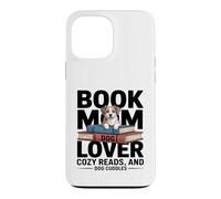 Carcasa para iPhone 13 Pro MAX Libro Mamá Amante De Perros Lecturas Acogedoras Y Abrazos De