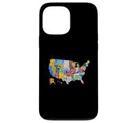 Carcasa para iPhone 13 Pro MAX License Plate American Flag US Map Art American Map Shirt