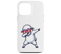 Carcasa para iPhone 13 Pro MAX Linda Oveja Blanca esponjosa con Gafas de Sol