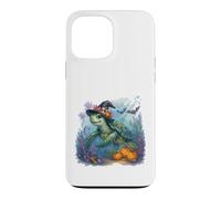 Carcasa para iPhone 13 Pro MAX Linda Tortuga Marina Bruja Halloween bajo el Agua
