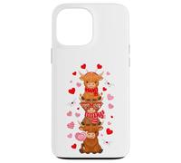 Carcasa para iPhone 13 Pro MAX Lindas Vacas de Las Tierras Altas del Oeste de San Valentín con Letra