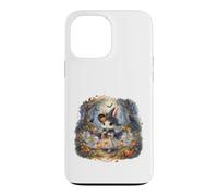 Carcasa para iPhone 13 Pro MAX Lindo Conejo Bruja Halloween Espeluznante Bosque Fantasmas