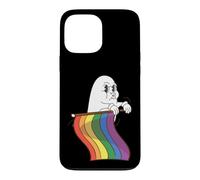 Carcasa para iPhone 13 Pro MAX Lindo Fantasma LGBTQ sosteniendo la Bandera del Arco Iris Orgullo LGBT Halloween