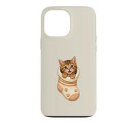 Carcasa para iPhone 13 Pro MAX Lindo Gatito atigrado en Acogedor calcetín Gato mamá Cutecore Kawaii