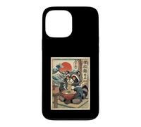 Carcasa para iPhone 13 Pro MAX Lindo Mapache Comiendo Fideos Ramen - Estilo japonés Ukiyo-e