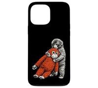 Carcasa para iPhone 13 Pro MAX Lindo Mono bebé zoológico Llamado ponche Adorable orangután Relleno