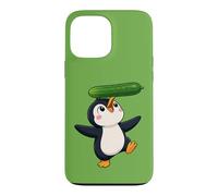 Carcasa para iPhone 13 Pro MAX Lindo pingüino Equilibrio Pepino Dibujos Animados Arte