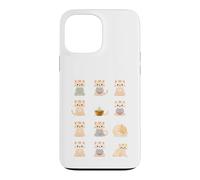 Carcasa para iPhone 13 Pro MAX Lindos Gatos meditadores Kawaii Zen Feline Design