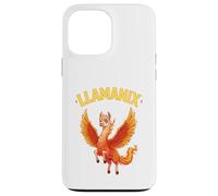 Carcasa para iPhone 13 Pro MAX Llama Fénix Híbrido Flaming Wings Fantasía Criatura