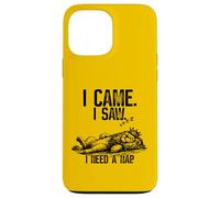 Carcasa para iPhone 13 Pro MAX Llegué, Vi Que necesitaba un león Siesta, Divertido Amante de los Animales