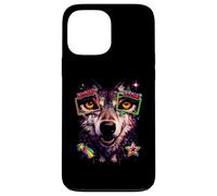 Carcasa para iPhone 13 Pro MAX Lobo Retro con Zoom 80s Vaporwave Gamer
