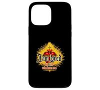 Carcasa para iPhone 13 Pro MAX Loved by Him Cita Cristiana Religiosa corazón Jesús Amor