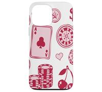 Carcasa para iPhone 13 Pro MAX Lucky Girl Energy Gambling Playing Cards Cherries and Dice