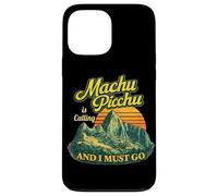 Carcasa para iPhone 13 Pro MAX Machu Picchu Perú Viajes Andes Montañas Puesta del Sol Retro