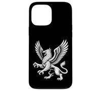 Carcasa para iPhone 13 Pro MAX Majestuoso Griffin con alas Fierce Mythic Beast Line Art