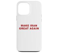 Carcasa para iPhone 13 Pro MAX Make Iran Great Again - Minimal Text White & Red