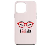 Carcasa para iPhone 13 Pro MAX Make up Lash Eyelash Eyelashes Lover Sun Glasses Red t-Shirt