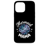 Carcasa para iPhone 13 Pro MAX Mama of The Birthday con Forma de Concha de Sirena y Flores Rosas a Juego