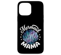 Carcasa para iPhone 13 Pro MAX Mama of The Birthday con Forma de Concha de Sirena y Flores Rosas a Juego