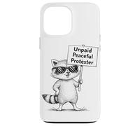 Carcasa para iPhone 13 Pro MAX Manifestante pacífico no remunerado Humor Mapache Divertido