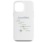Carcasa para iPhone 13 Pro MAX Mapa de Islas de Sotavento Antigua St Martin Brabuda