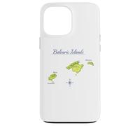 Carcasa para iPhone 13 Pro MAX Mapa Islas Baleares Mallorca Ibiza Menorca Travel