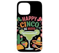Carcasa para iPhone 13 Pro MAX Margarita Cactus Taco Fiesta Happy Cinco De Mayo Celebración
