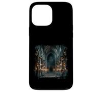 Carcasa para iPhone 13 Pro MAX Máscaras góticas Salón Oscuro Mascarada Catedral Escena Diseño