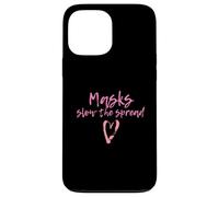 Carcasa para iPhone 13 Pro MAX Masks Slow The Spread Cute Pink Heart Face Mask For Girls