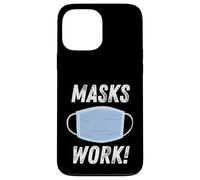 Carcasa para iPhone 13 Pro MAX Masks Work Wear a Face Mask & Social Distance & Hygiene