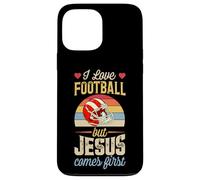 Carcasa para iPhone 13 Pro MAX Me Encanta el fútbol, Pero Jesús es lo Primero