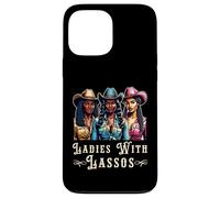 Carcasa para iPhone 13 Pro MAX Melanin Cowgirls Ladies with Lassos African American Cowgirl