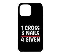 Carcasa para iPhone 13 Pro MAX Mensaje bíblico Cristiano 1 Cruz 3 Clavos 4 Dado Cristiano