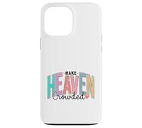 Carcasa para iPhone 13 Pro MAX Mensaje Retro Cristiano del Cielo Cruz fe