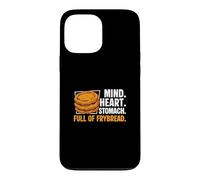 Carcasa para iPhone 13 Pro MAX Mente Corazón Estómago Lleno De Pan Frybread Divertidos Amantes De Pan