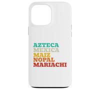 Carcasa para iPhone 13 Pro MAX México Azteca Mexica Maiz Nopal Mariachi