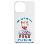 Carcasa para iPhone 13 Pro MAX Mi Gato es mi compañero de Yoga Divertido