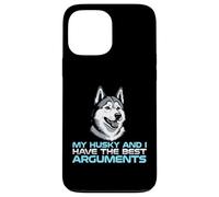 Carcasa para iPhone 13 Pro MAX Mi Husky y yo Tenemos los Mejores argumentos dueño de Perro
