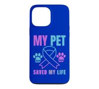 Carcasa para iPhone 13 Pro MAX Mi Mascota salvó mi Vida Prevención del Suicidio Emocional Perro Gato