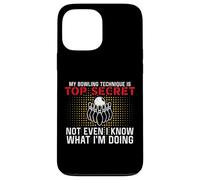 Carcasa para iPhone 13 Pro MAX Mi técnica de Bolos es Top Secret Funny Bowling Bowler