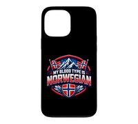 Carcasa para iPhone 13 Pro MAX Mi Tipo de Sangre es Noruega Bandera Noruega Herencia de Noruega