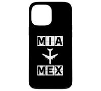 Carcasa para iPhone 13 Pro MAX MIA a Mex Ruta de avión Miami Ciudad de México