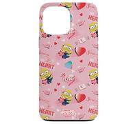Carcasa para iPhone 13 Pro MAX Minions Big Heart All Over Print