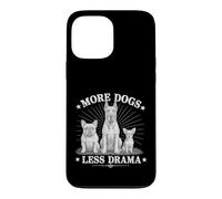 Carcasa para iPhone 13 Pro MAX More Dogs Less Drama Funny Dog Lover Vintage Graphic