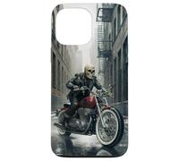Carcasa para iPhone 13 Pro MAX Motero Esqueleto Calavera Skull Moto Custom Retro